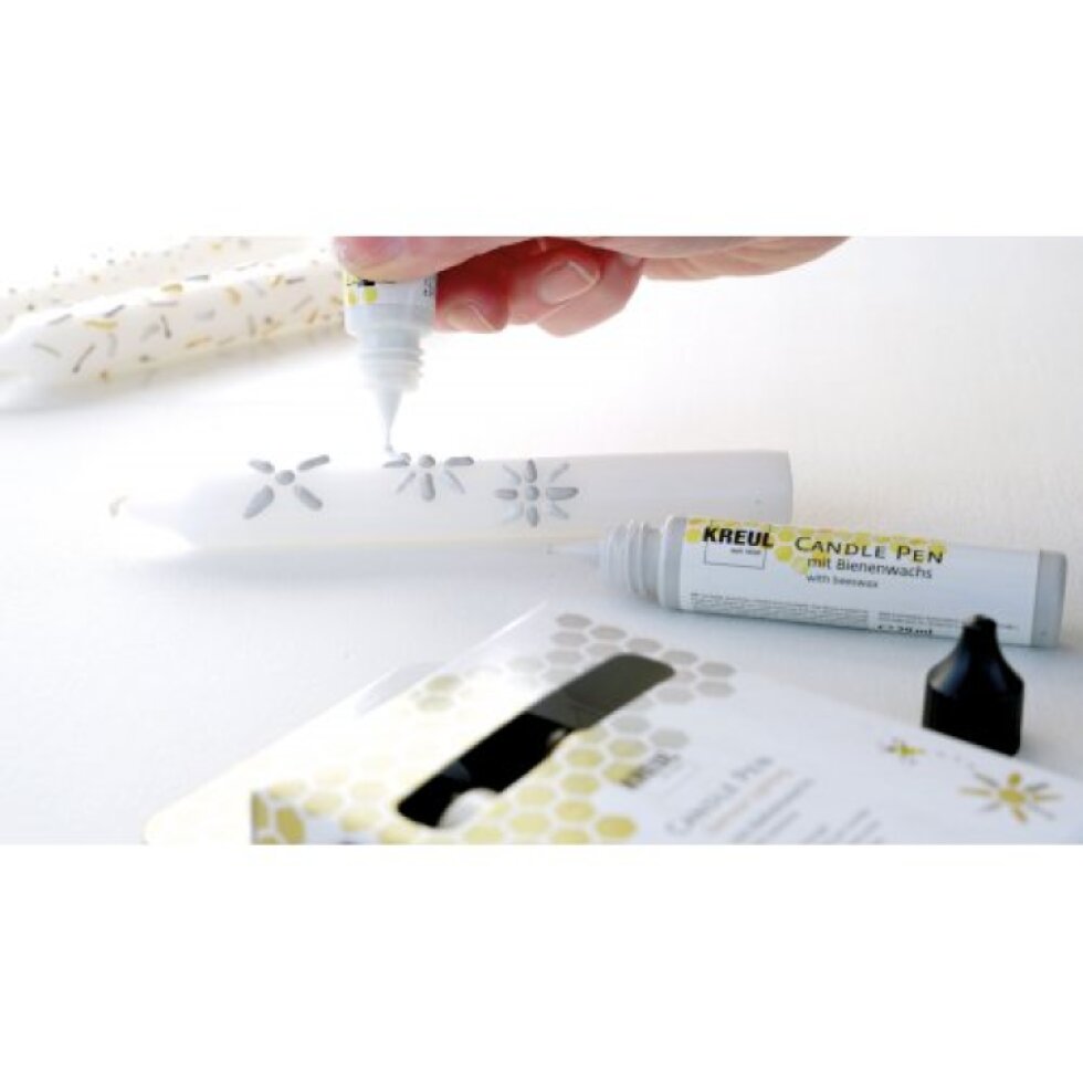 Sada CANDLE PEN KREUL voskové pero pro malování svíček 4 barvy GLAMOUR