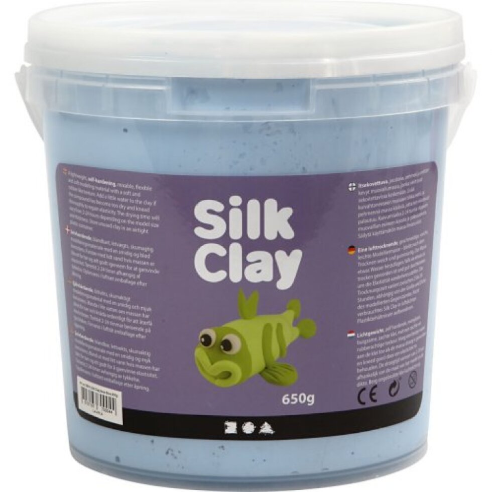 Samotvrdnoucí modelovací lehká hmota Silk Clay NEON MODRÁ 650 g