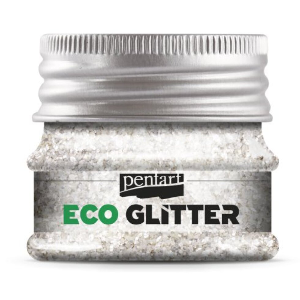 Eko Glitter PENTART 15 g FINE STŘÍBRNÁ