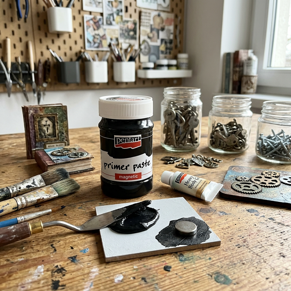 Magnetická akrylová podkladová pasta PENTART 100 ml ČERNÁ
