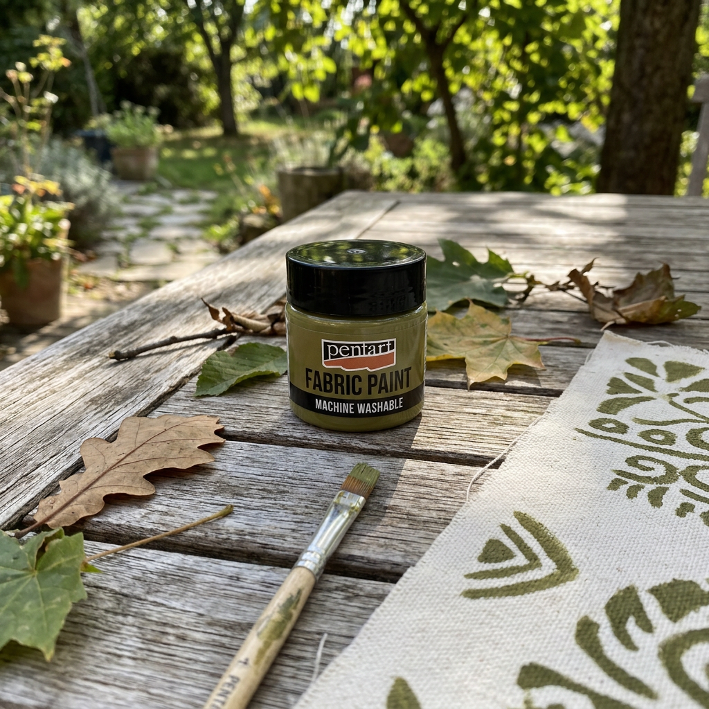 Barva na světlý a tmavý textil PENTART 50 ml BOROVICOVÁ ZELENÁ