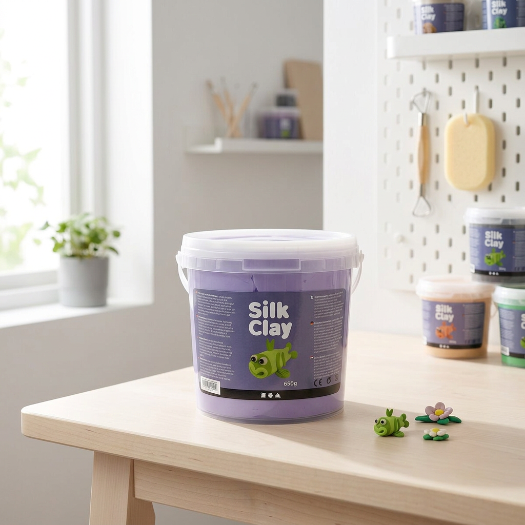Samotvrdnoucí modelovací lehká hmota Silk Clay FIALOVÁ 650 g