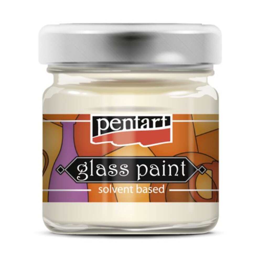 Barva na sklo nevypalovací PENTART 30 ml BÍLÁ