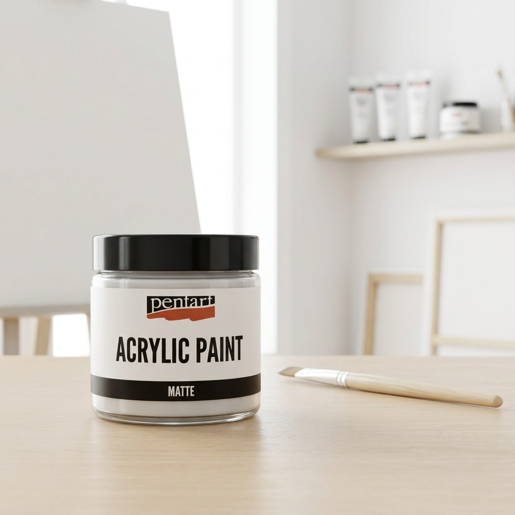 Akrylová barva matná PENTART 500 ml BÍLÁ