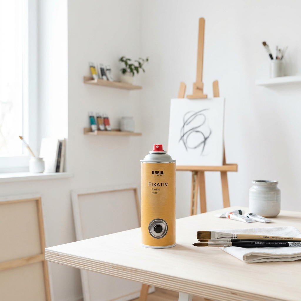 Fixativ malířský lak KREUL Sprej 400 ml - křída, uhel, tužka, akvarel