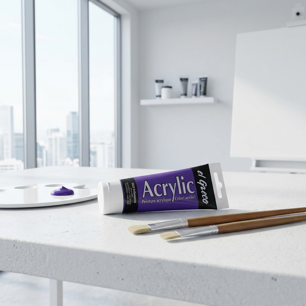 Akrylová barva EL GRECO 75 ml BRILANTNÍ FIALOVÁ