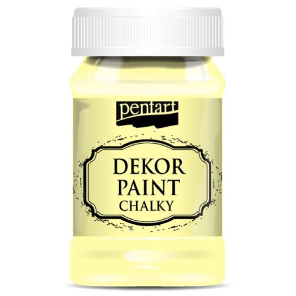 Křídová a dekorační barva PENTART 100 ml ŽLUTÁ