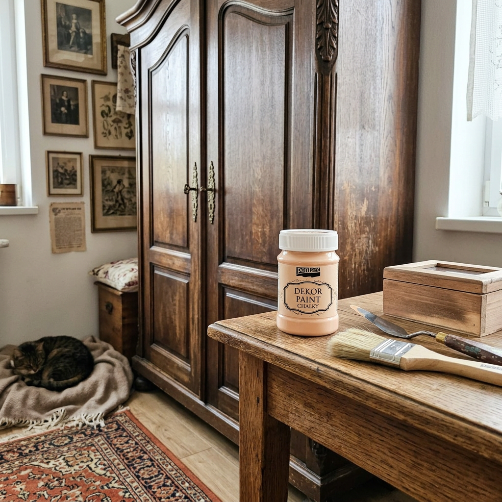 Křídová a dekorační barva PENTART 100 ml MERUŇKOVÁ