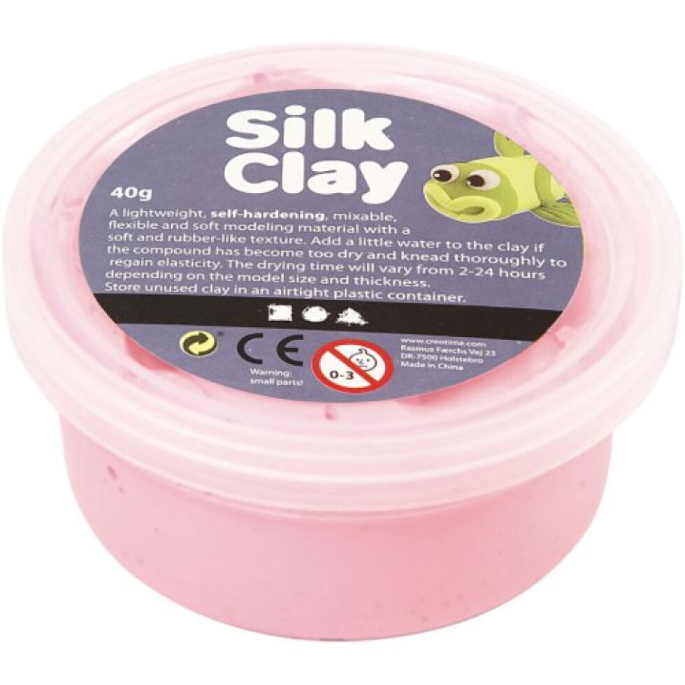 Samotvrdnoucí modelovací lehká hmota Silk Clay 40g RŮŽOVÁ