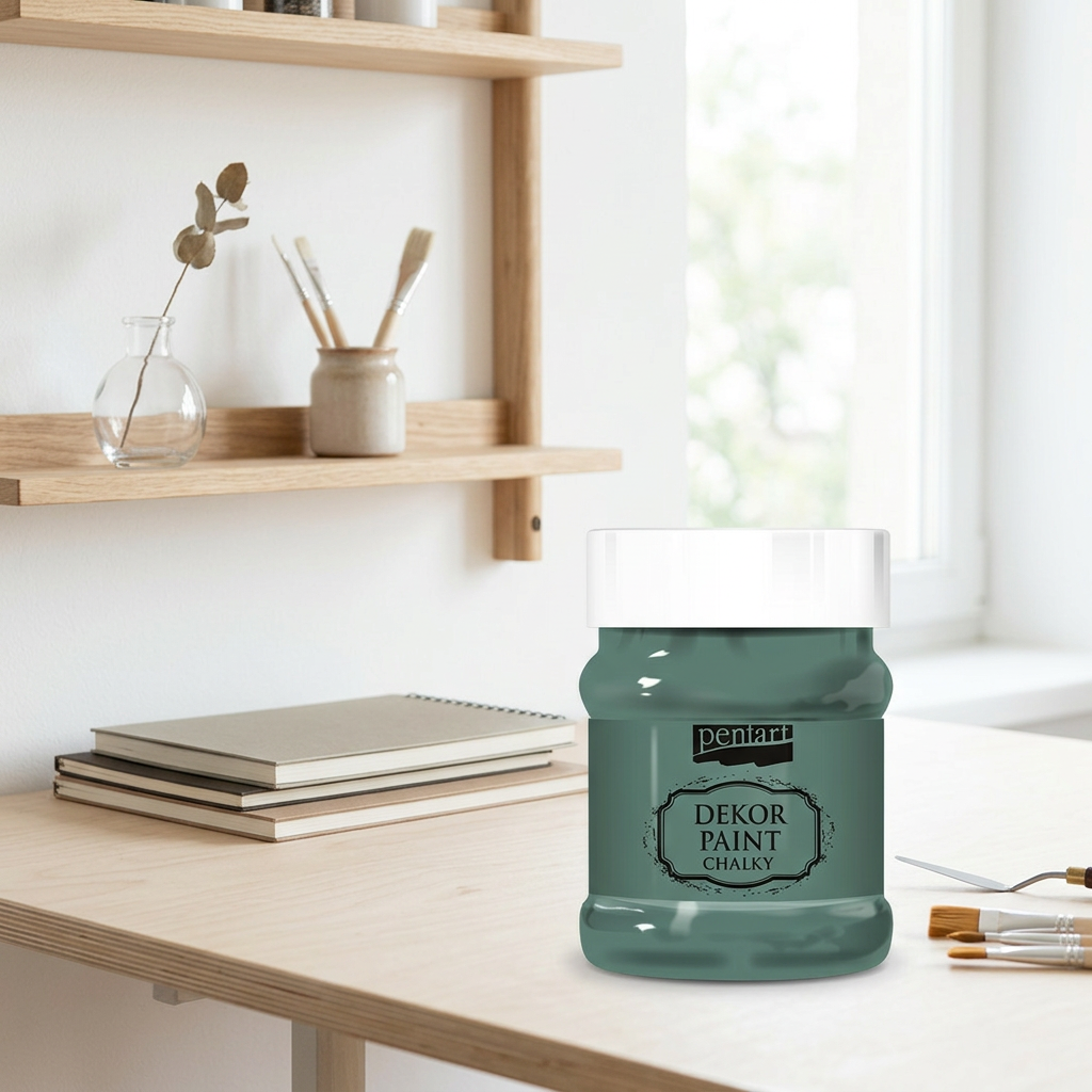 Křídová a dekorační barva PENTART 230 ml TYRKYSOVÁ ZELENÁ
