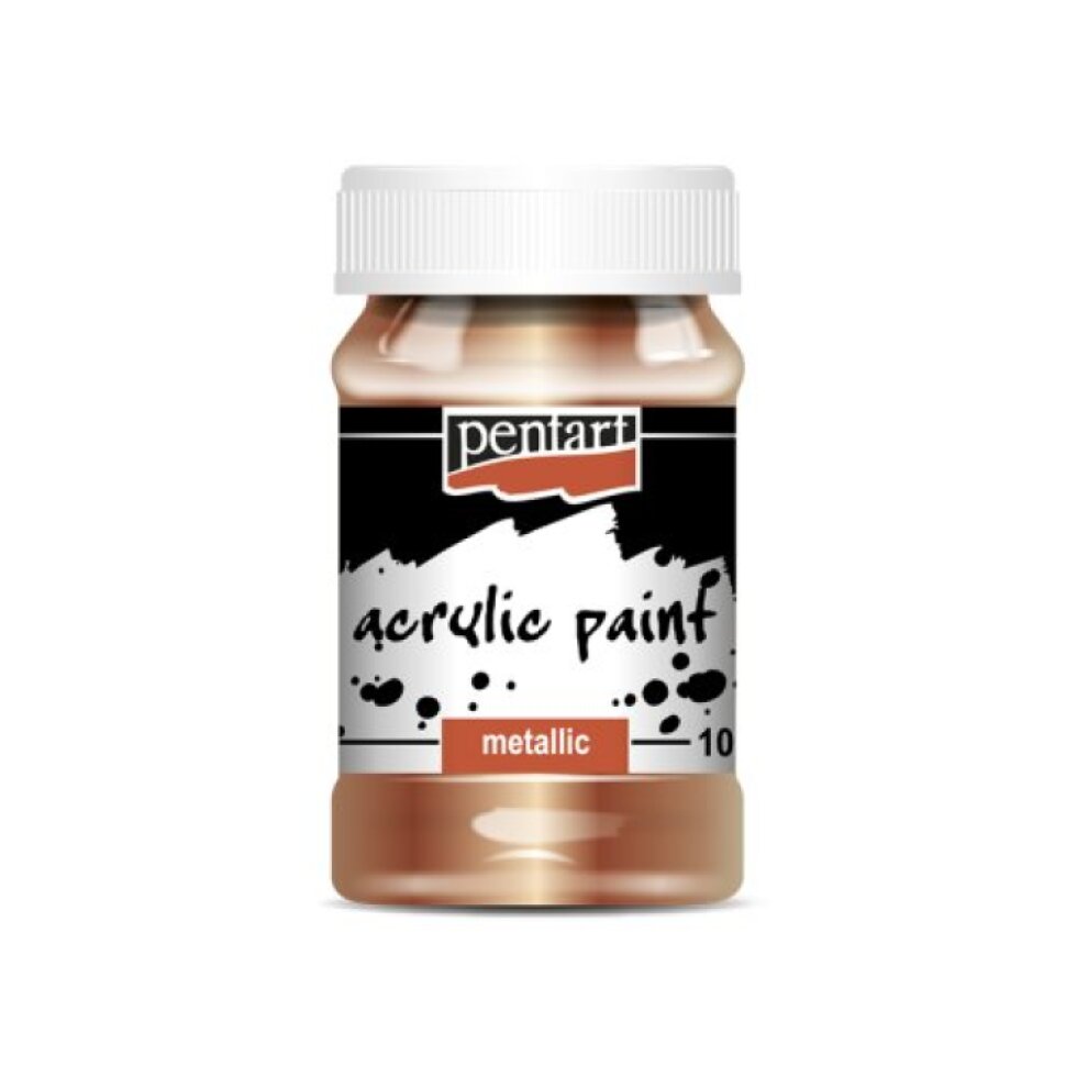 Akrylová barva metalická PENTART 100 ml ANTICKÁ MĚDĚNÁ