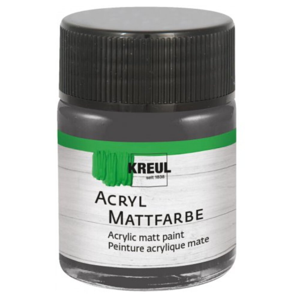 Akrylová barva matná KREUL 50 ml GRAFITOVÁ ŠEDÁ