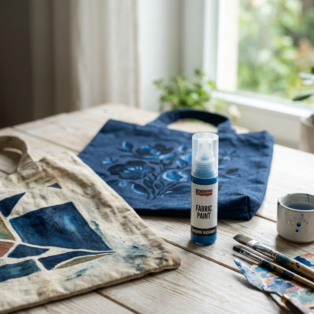 Barva na světlý a tmavý textil PENTART 20 ml TMAVÁ MODRÁ