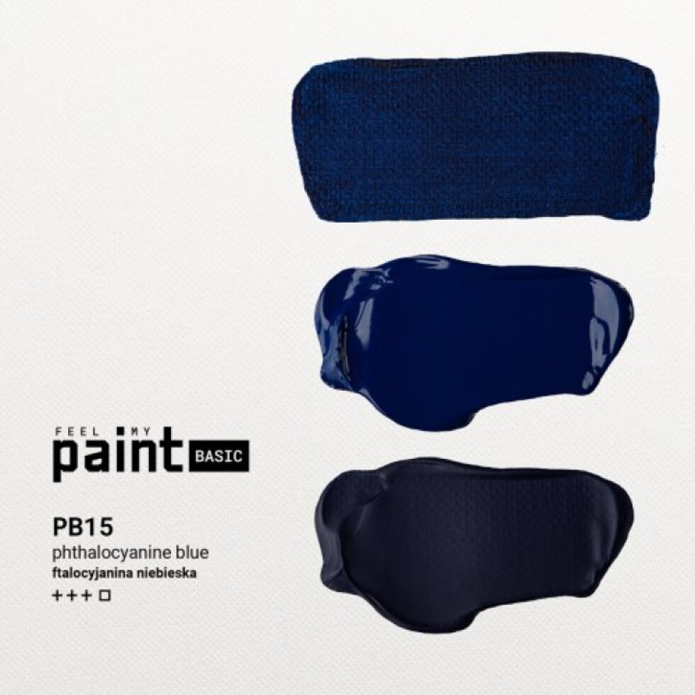 Akrylová barva FeelMyPaint 120 ml FTALOVÁ MODRÁ - certifikace o bezpečnosti dětských hraček
