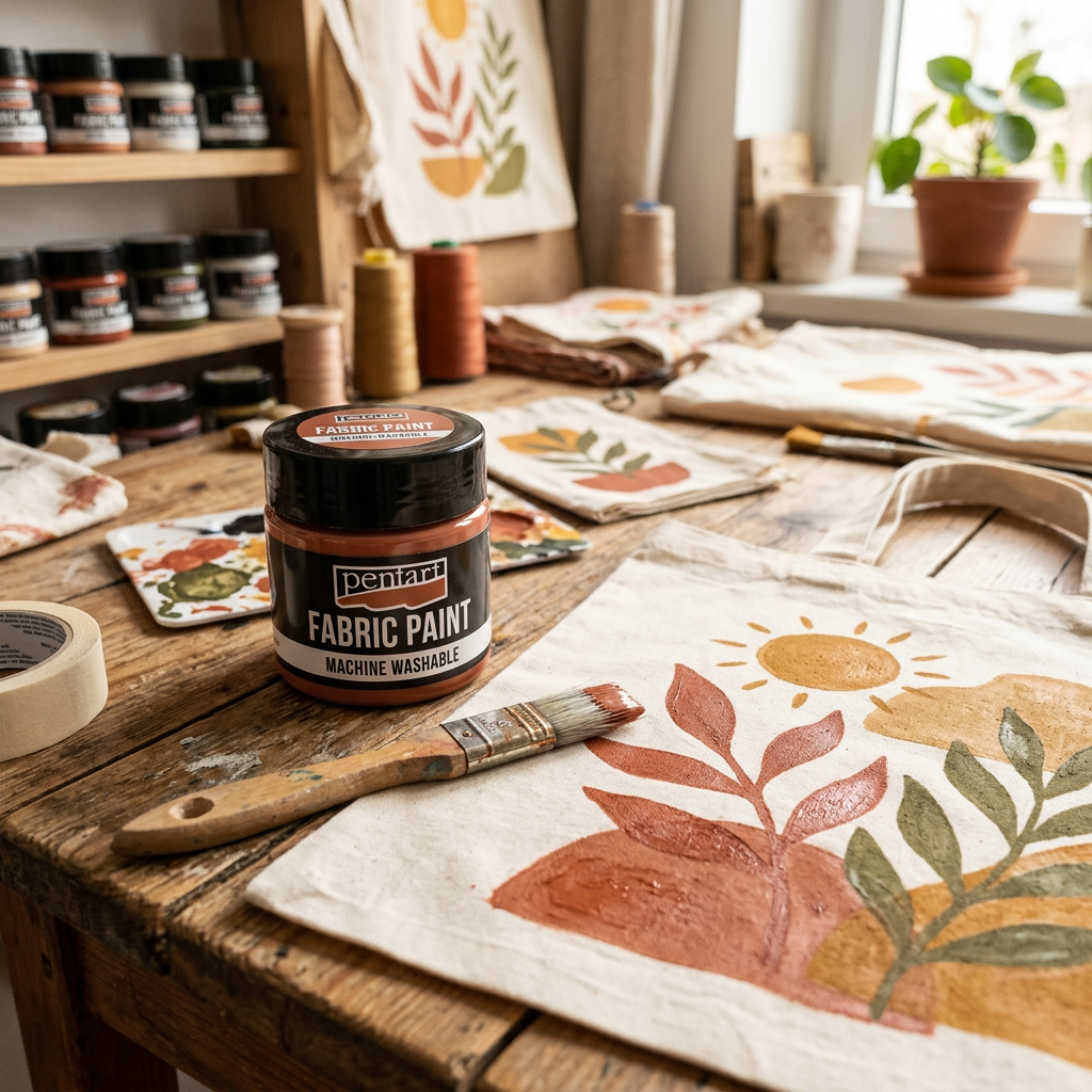 Barva na světlý a tmavý textil PENTART 50 ml ČERNÁ