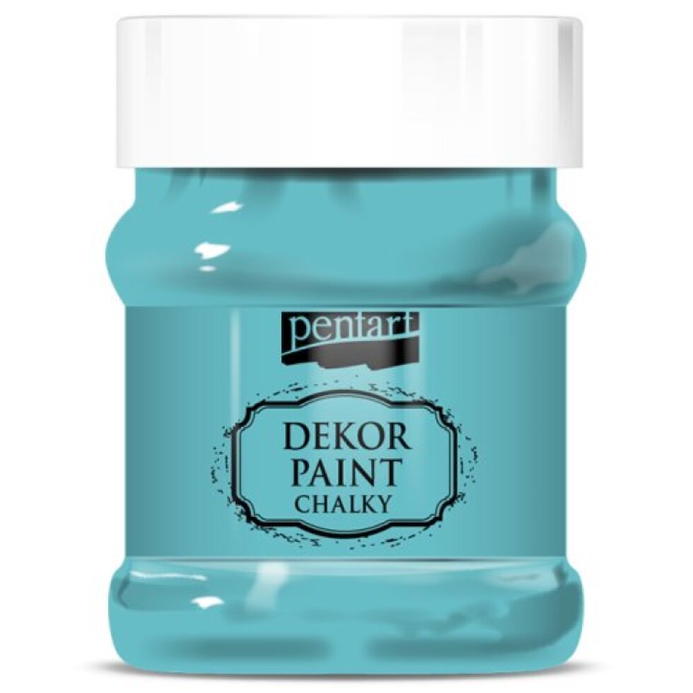 Křídová a dekorační barva PENTART 230 ml TYRKYSOVÁ MODRÁ