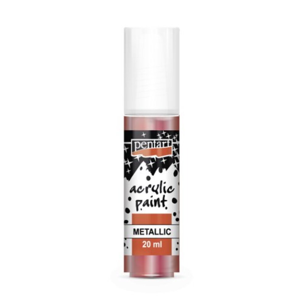 Akrylová barva metalická PENTART 20 ml ČERVENÁ MĚĎ