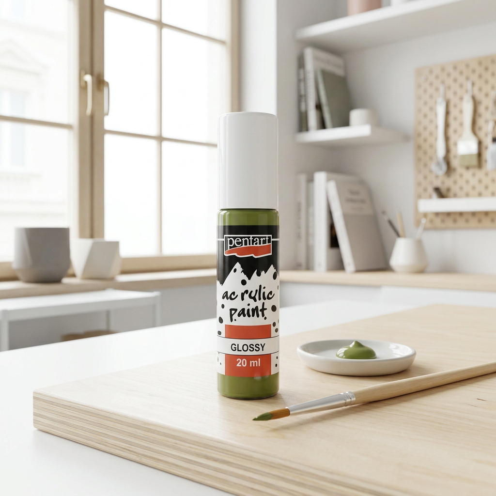 Akrylová barva lesklá PENTART 20 ml OLIVOVÁ