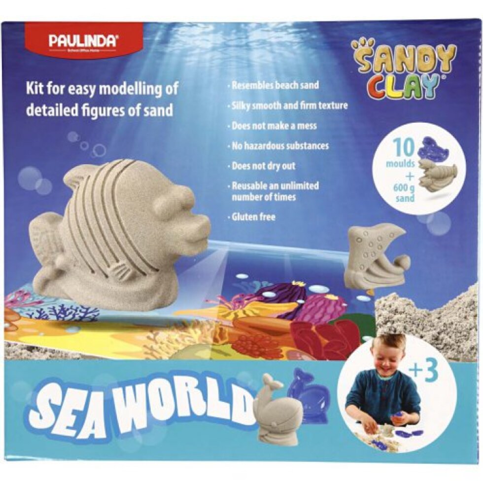 SADA Kinetický písek Sandy Clay – magický tekutý písek MOŘSKÝ SVĚT