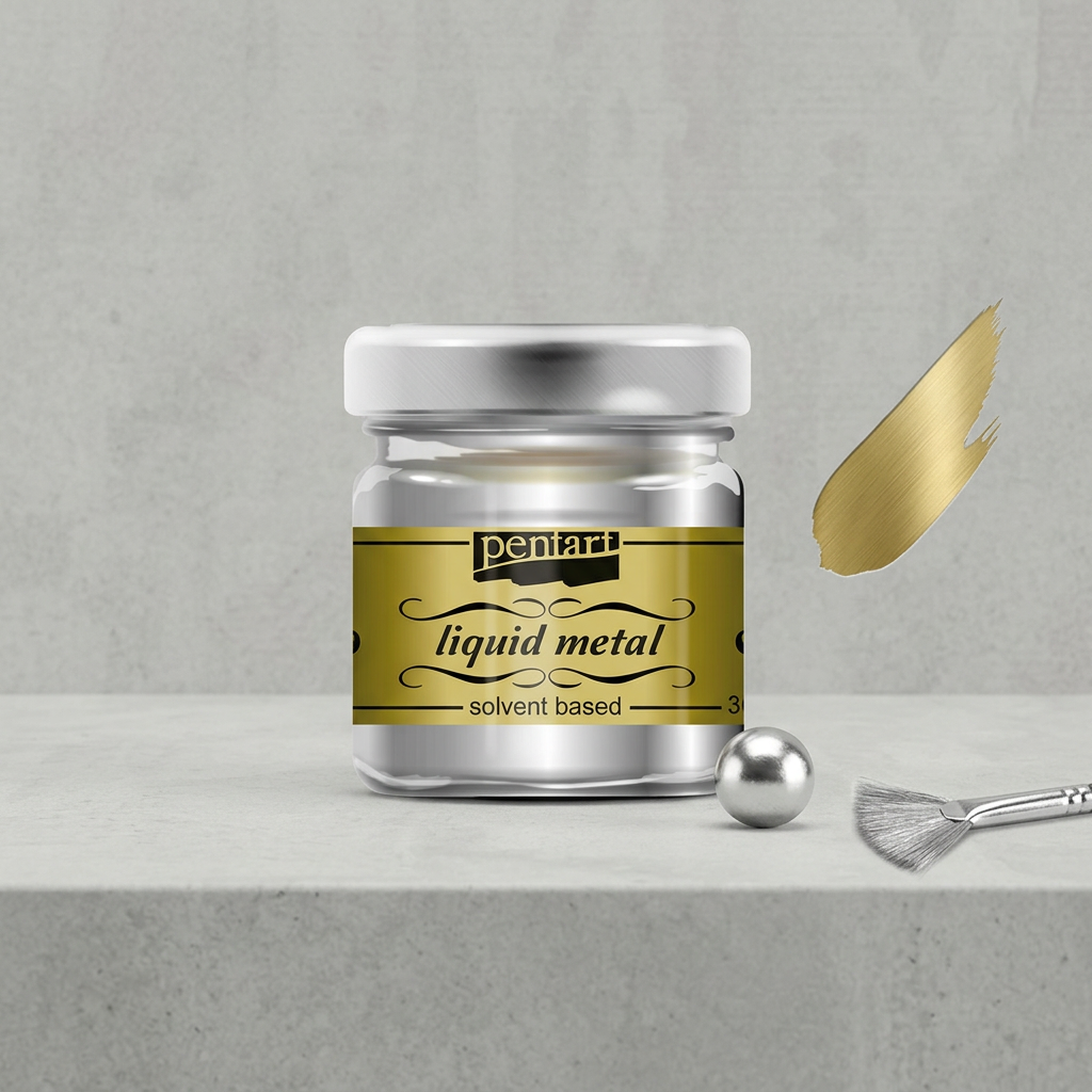 Tekutý kov PENTART 30 ml STŘÍBRNÁ