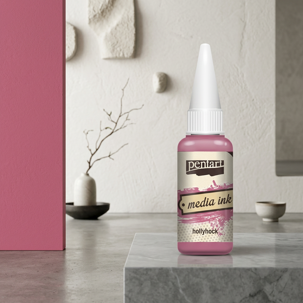 Alkoholový inkoust MEDIA INK PENTART 20 ml RŮŽOVÁ