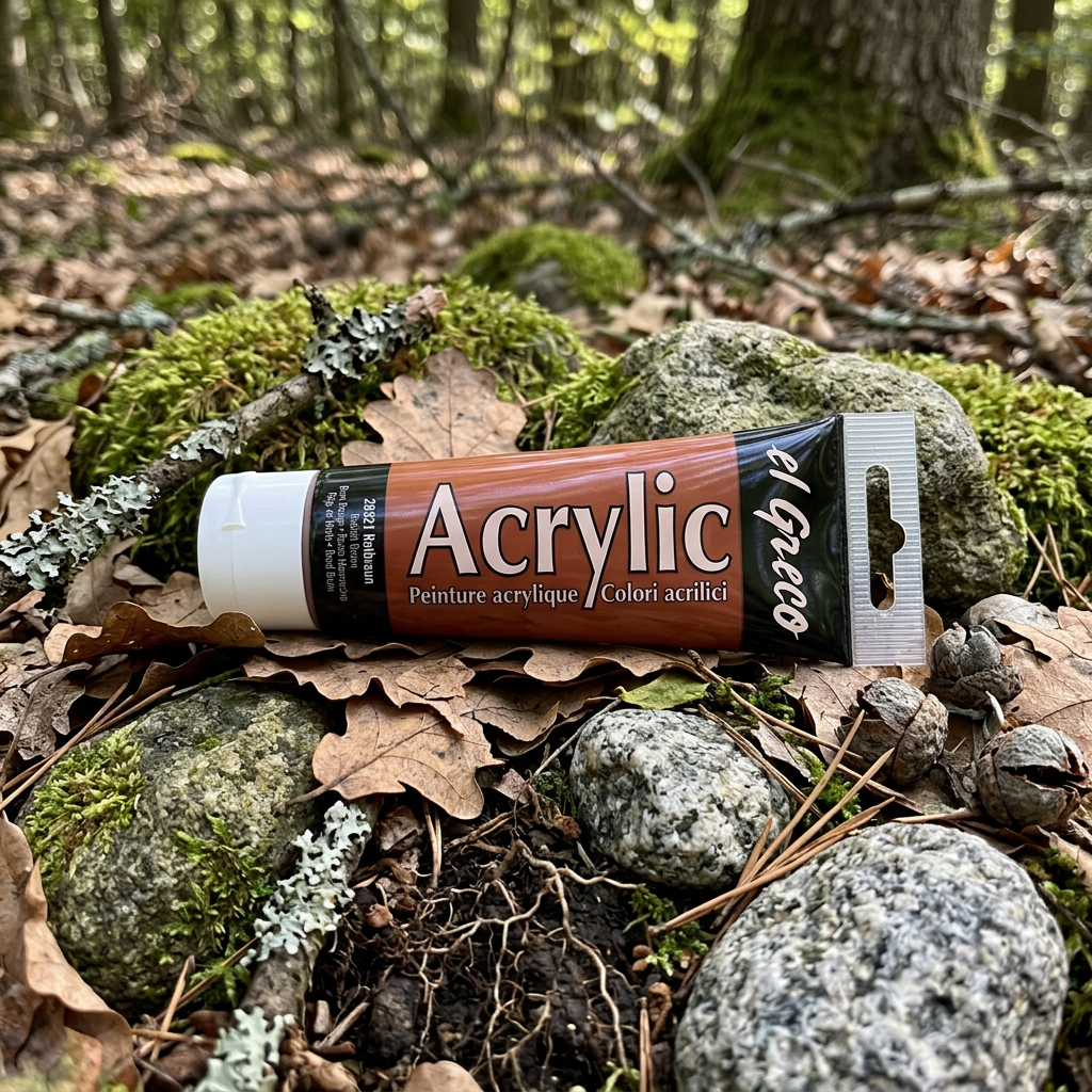 Akrylová barva EL GRECO 75 ml NAZRZLÁ HNĚDÁ