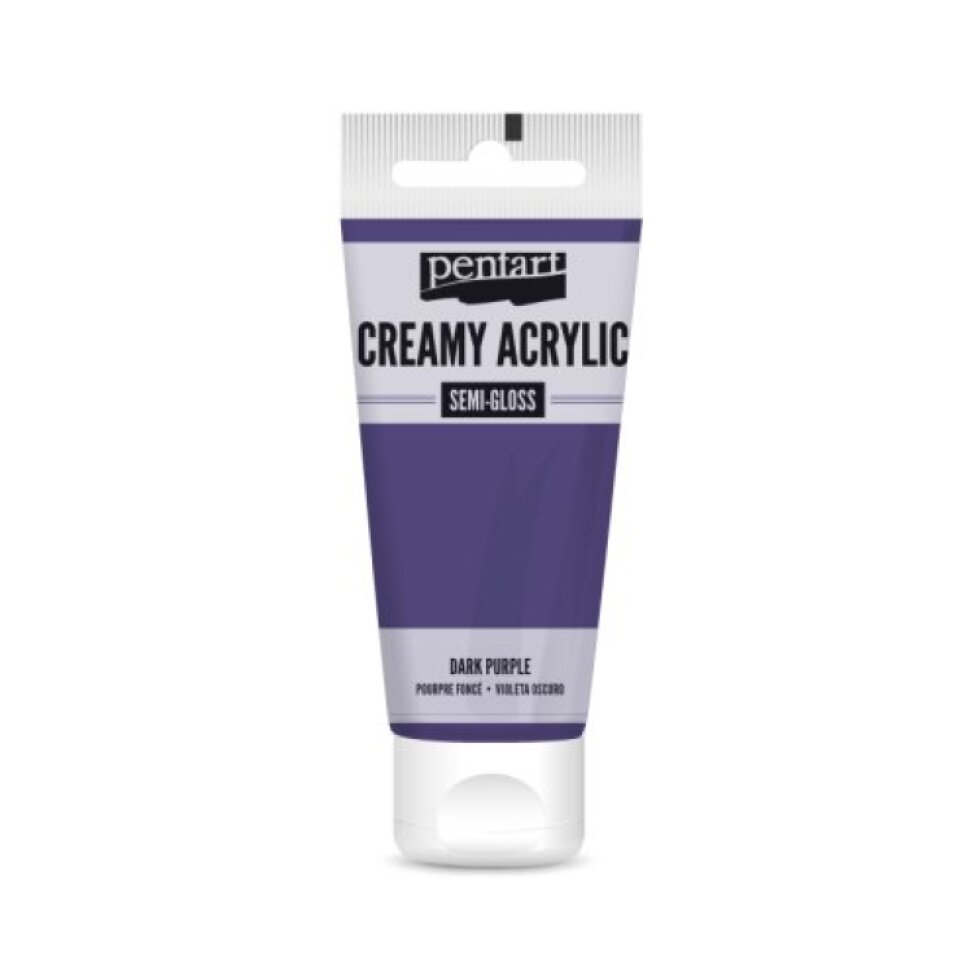 Krémová akrylová barva pololesklá PENTART 60 ml TMAVÁ PURPUROVÁ