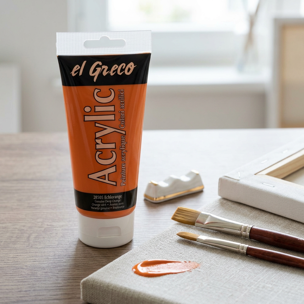 Akrylová barva EL GRECO 150 ml TMAVÁ ORANŽOVÁ
