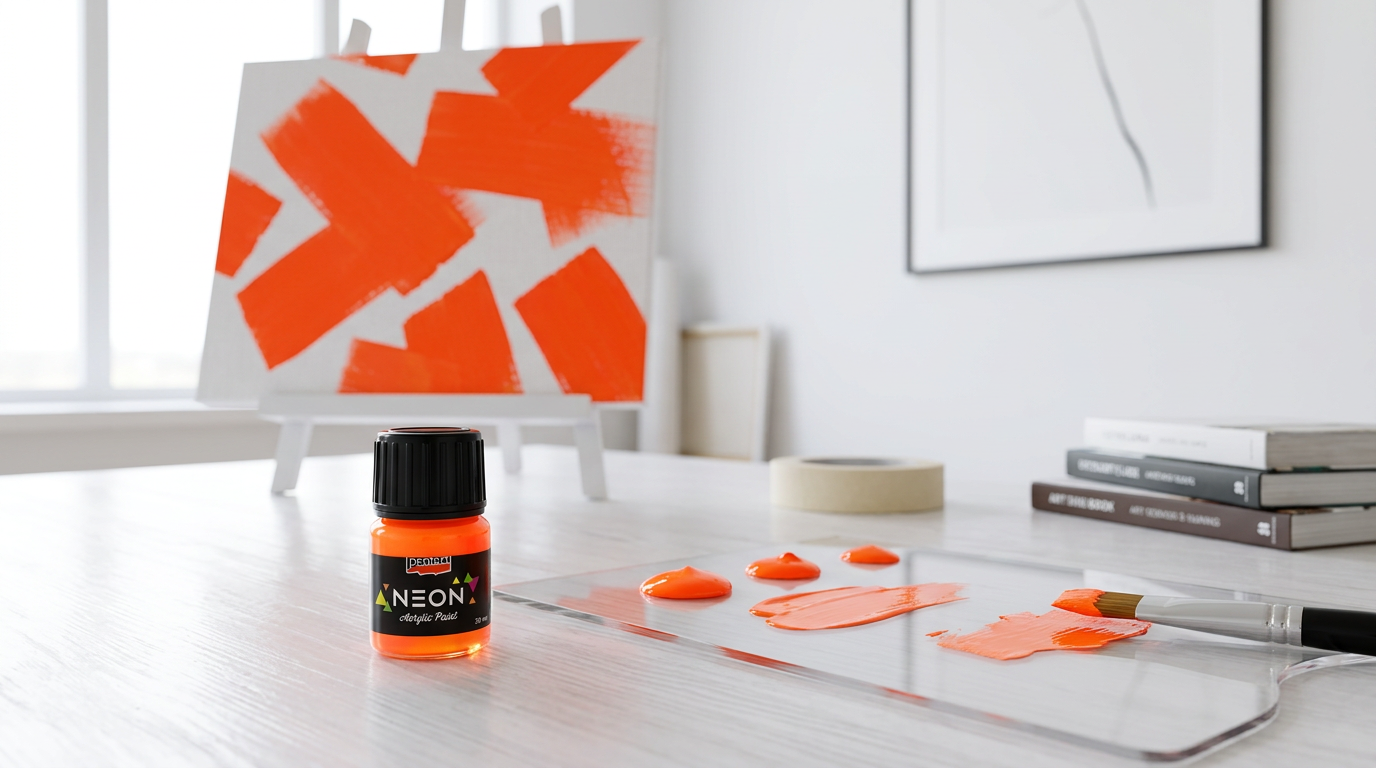 Akrylová barva NEON PENTART 30 ml ORANŽOVÁ