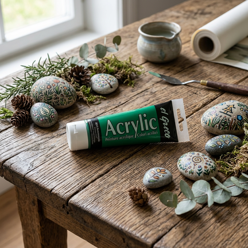 Akrylová barva EL GRECO 75 ml PERMANENTNÍ ZELENÁ