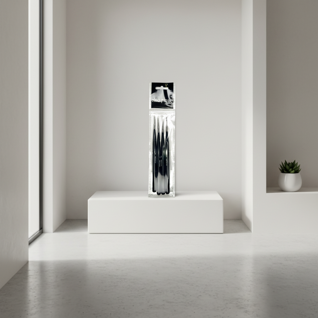 Sada štětců na malování detailů ELCO PINSEL - mikro vlas - 4 ks