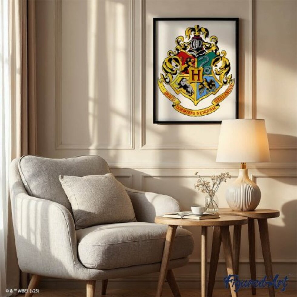 Malování podle čísel - HARRY POTTER - BRADAVICKÝ ERB 40 x 50 cm bez rámu