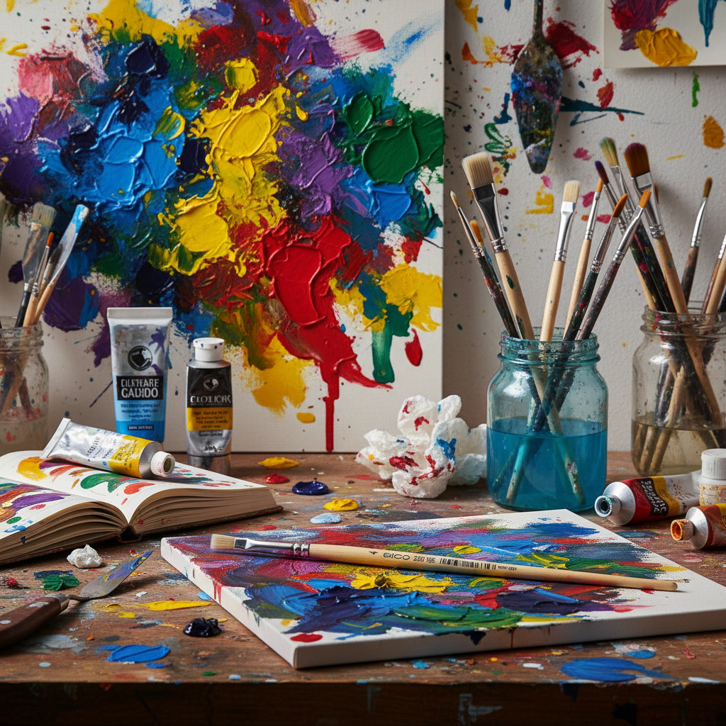 Školní štětec ELCO PINSEL plochý - Přírodní štětiny - velikost 4