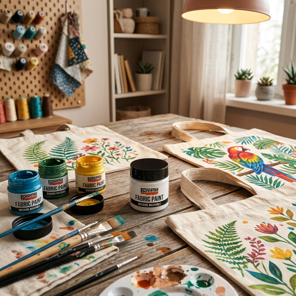Barva na světlý a tmavý textil PENTART 50 ml BÍLÁ
