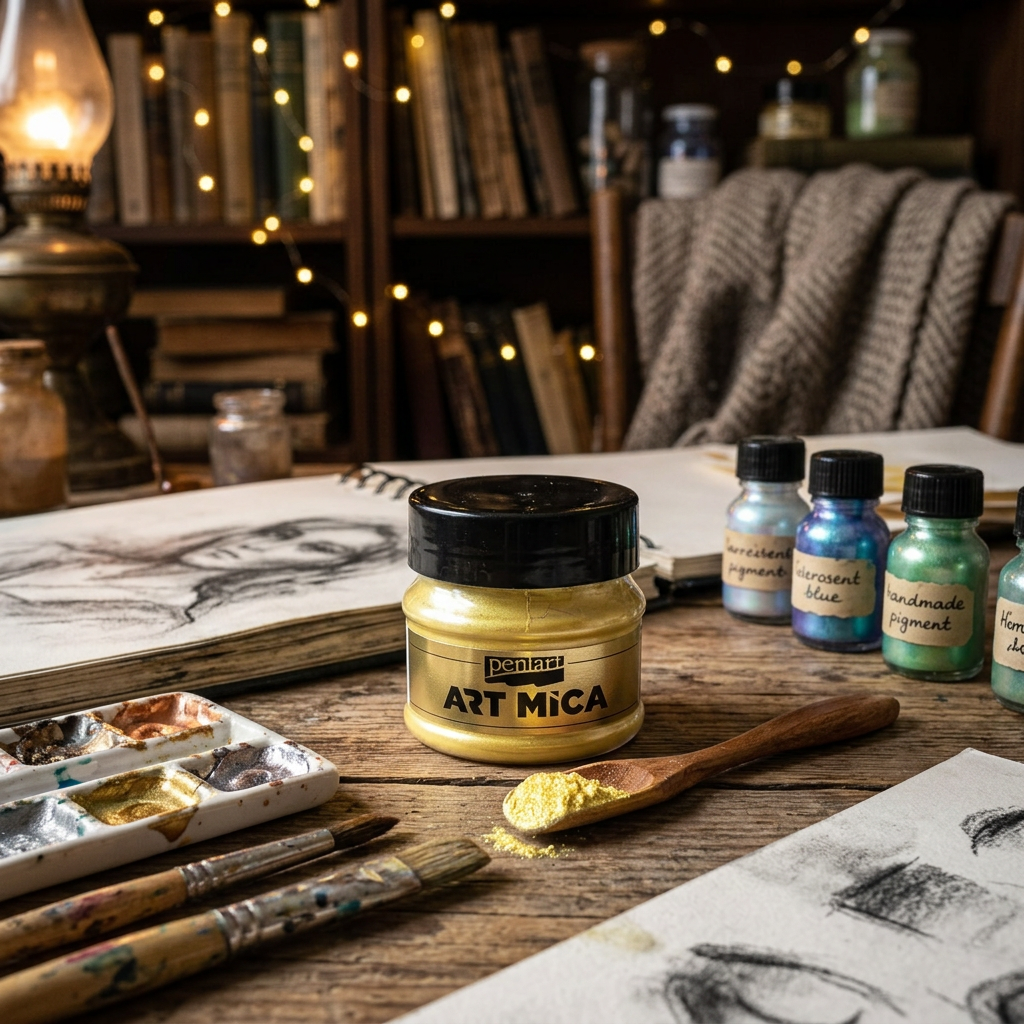 Minerální prášek ART MICA PENTART 9 g ŽLUTÁ