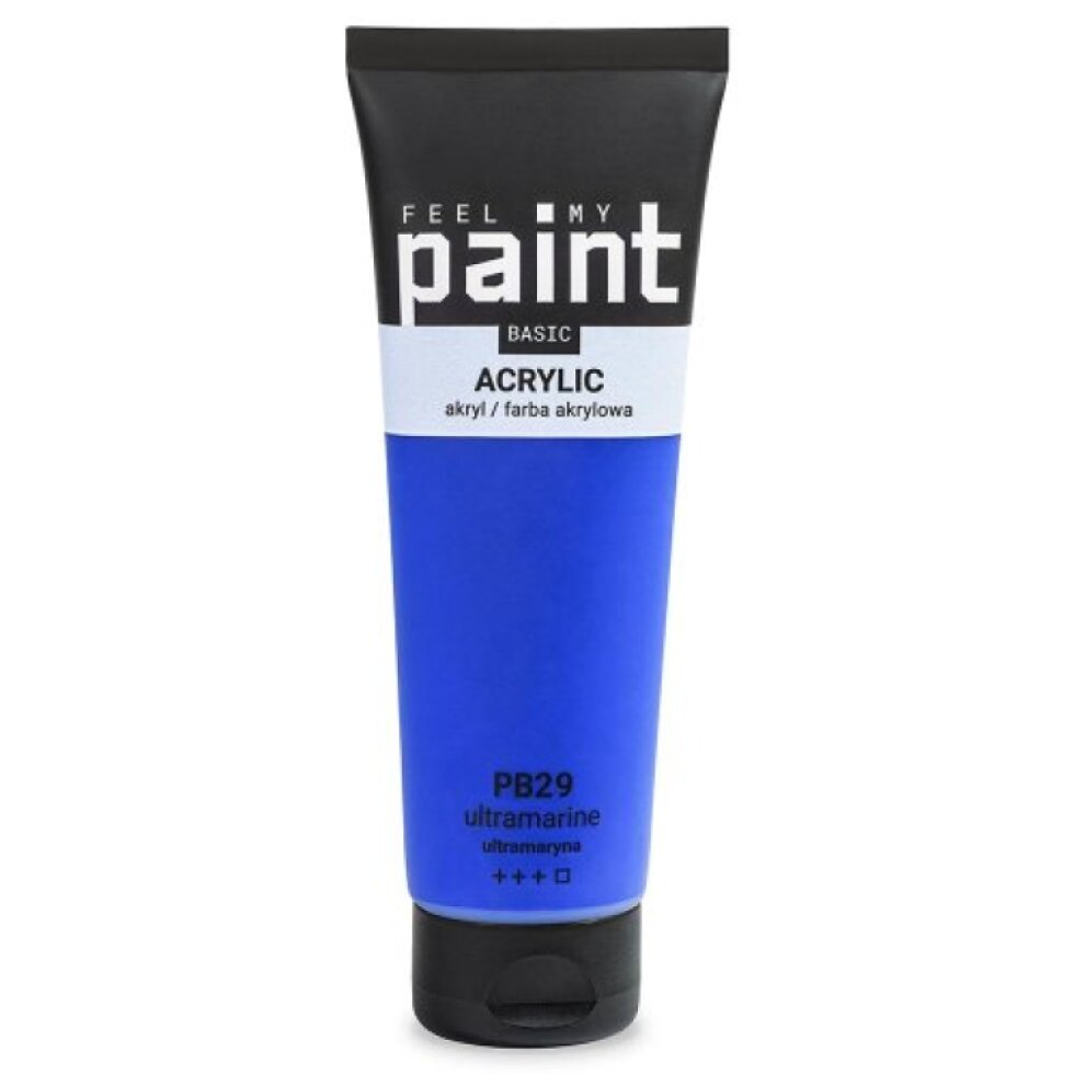 Akrylová barva FeelMyPaint 120 ml ULTRAMARÍNOVÁ - certifikace o bezpečnosti dětských hraček