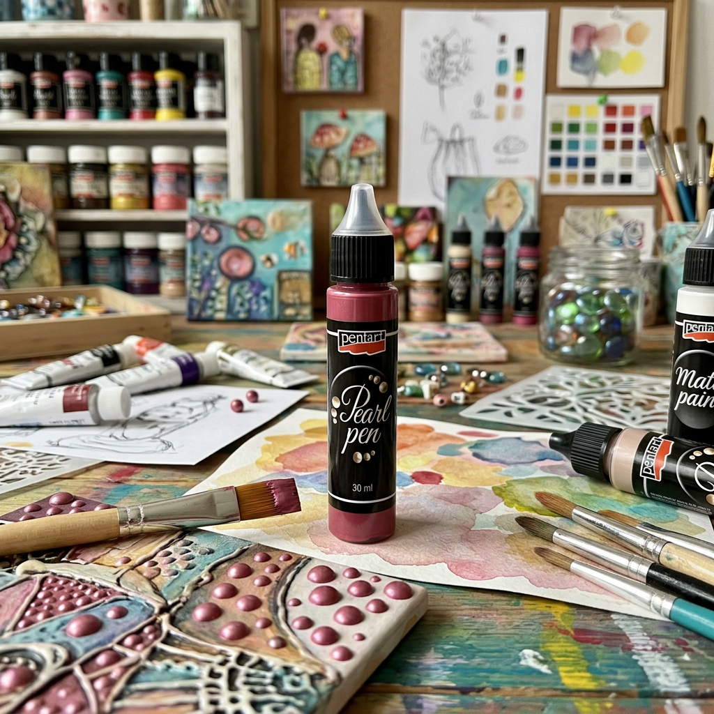 Tekutá perla PENTART 30 ml MAKOVÁ ČERVENÁ