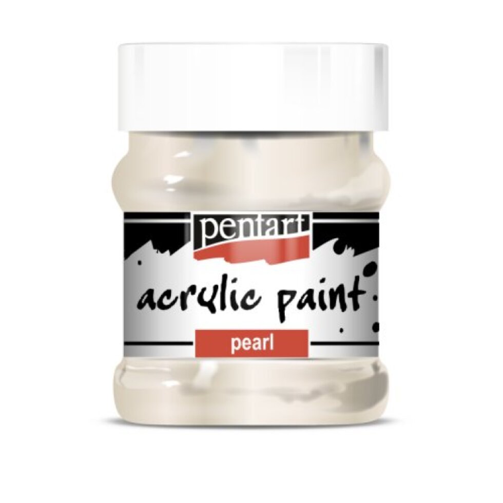 Akrylová barva perleťová PENTART 230 ml BÍLÁ