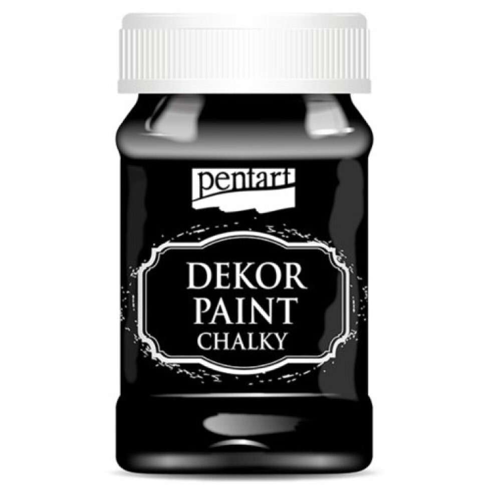 Křídová a dekorační barva PENTART 100 ml EBENOVÁ ČERNÁ