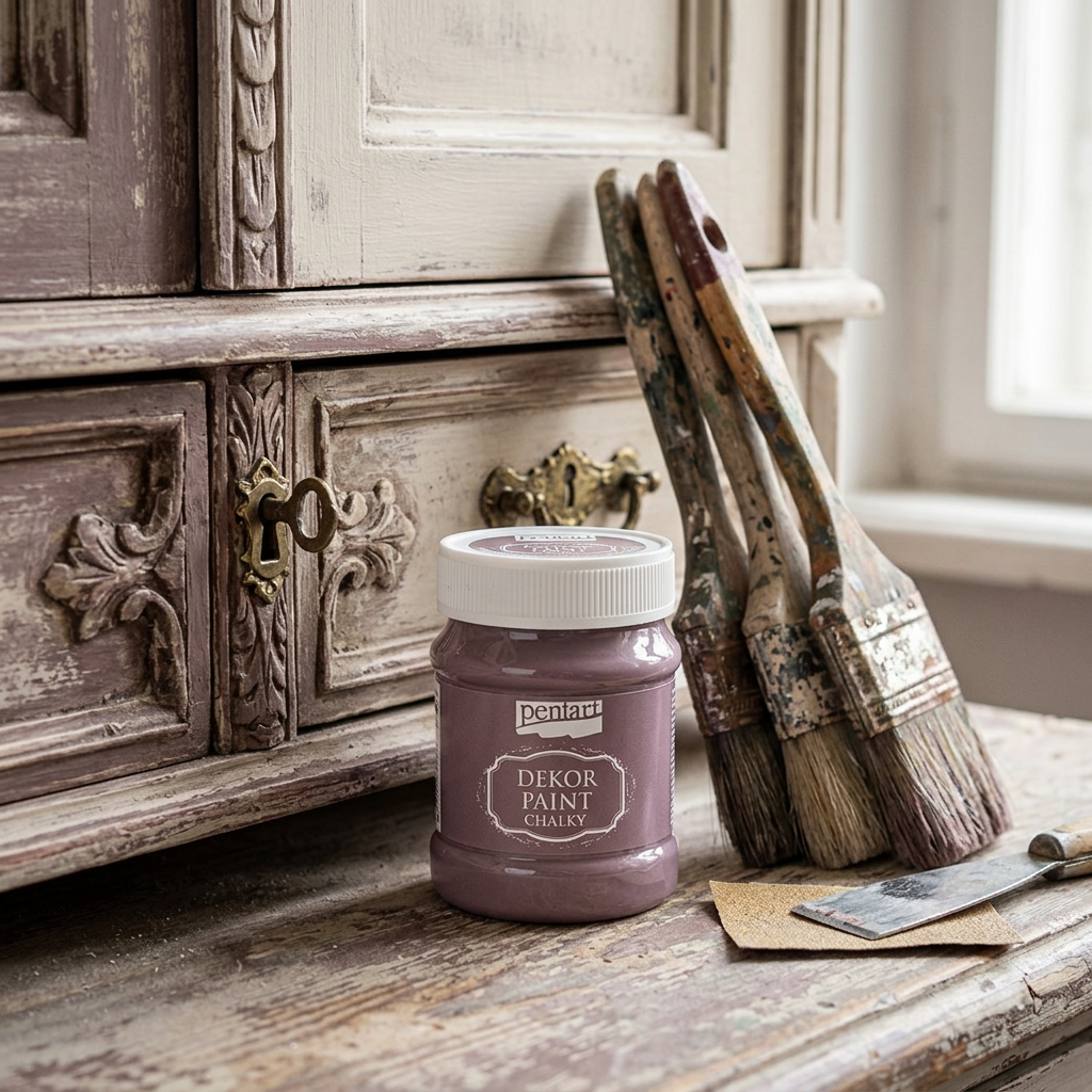 Křídová a dekorační barva PENTART 230 ml COUNTRY PURPUROVÁ