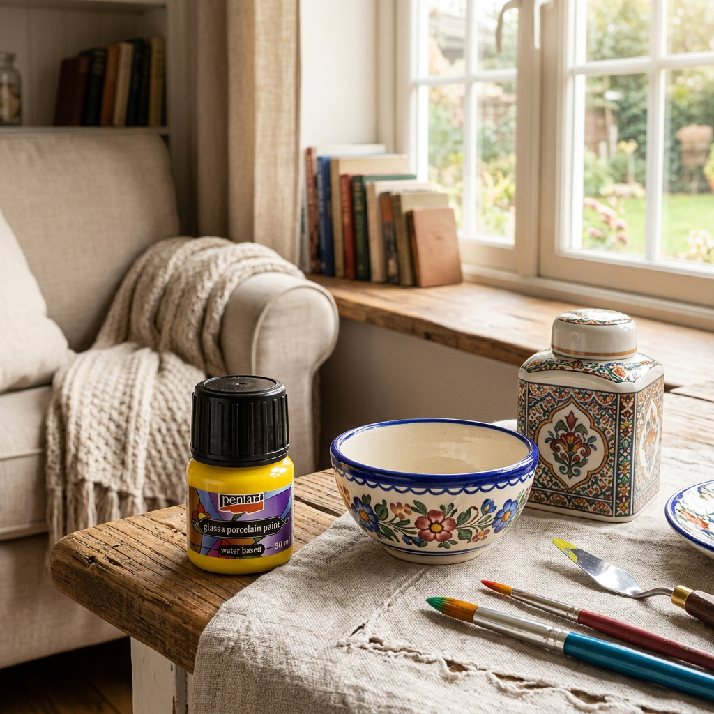 Barva na sklo a porcelán PENTART 30 ml ŽLUTÁ