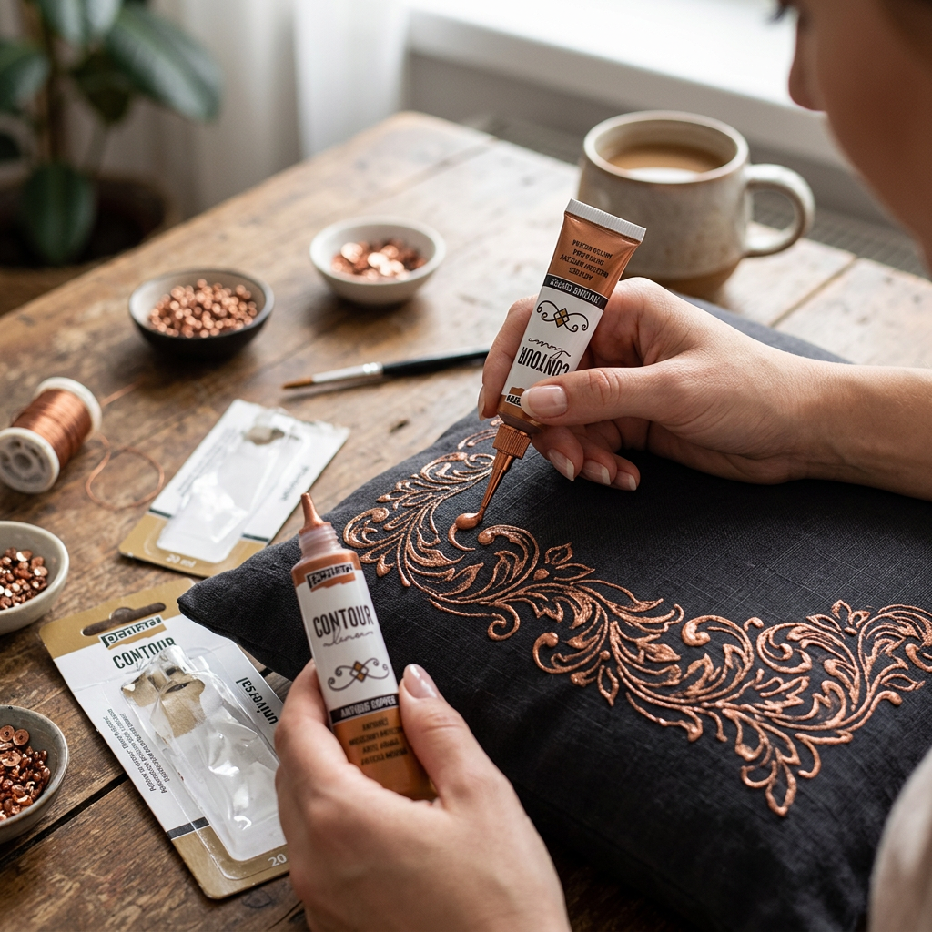 Konturovací liner metalický PENTART 20 ml ANTICKÁ MĚDĚNÁ