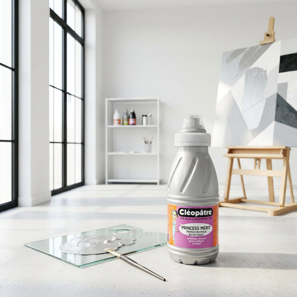 Akrylová barva CLEOPATRE 250 ml STŘÍBRNÁ