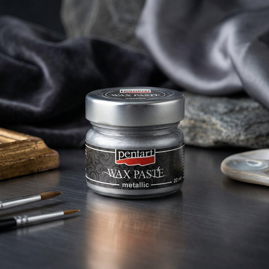 Vosková pasta metalická PENTART 20 ml STŘÍBRNÁ