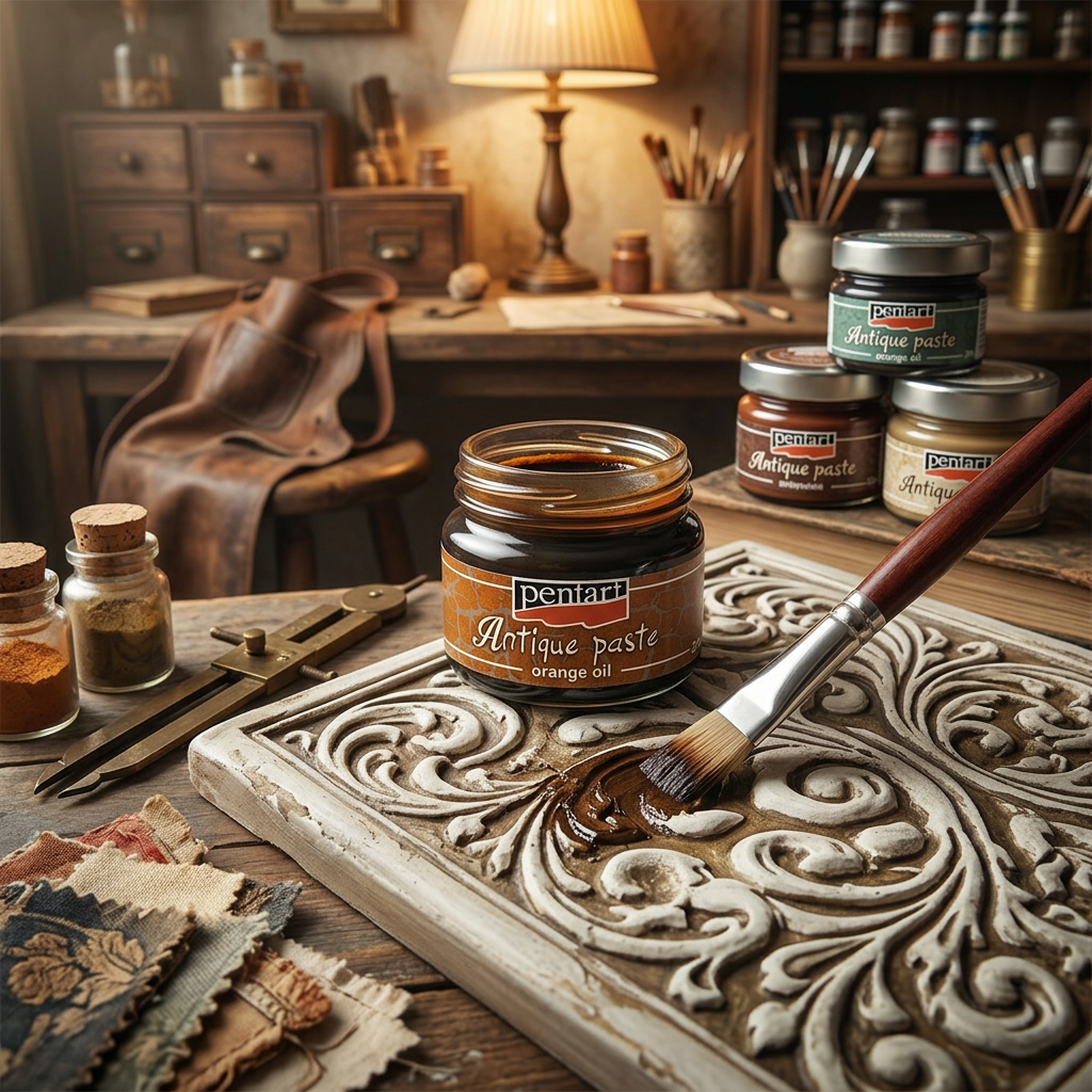 Antikovací pasta PENTART 20 ml ŽLUTOHNĚDÁ