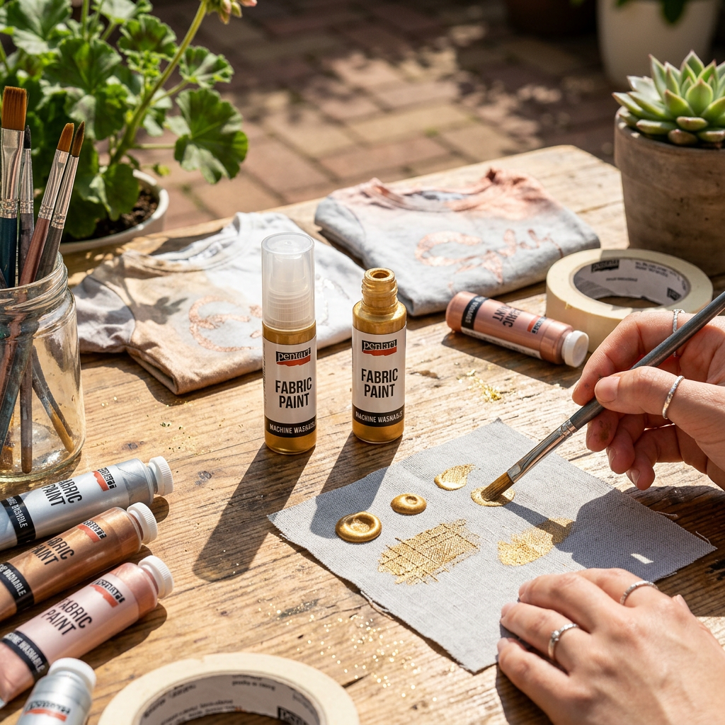 Barva na textil metalická PENTART 20 ml
