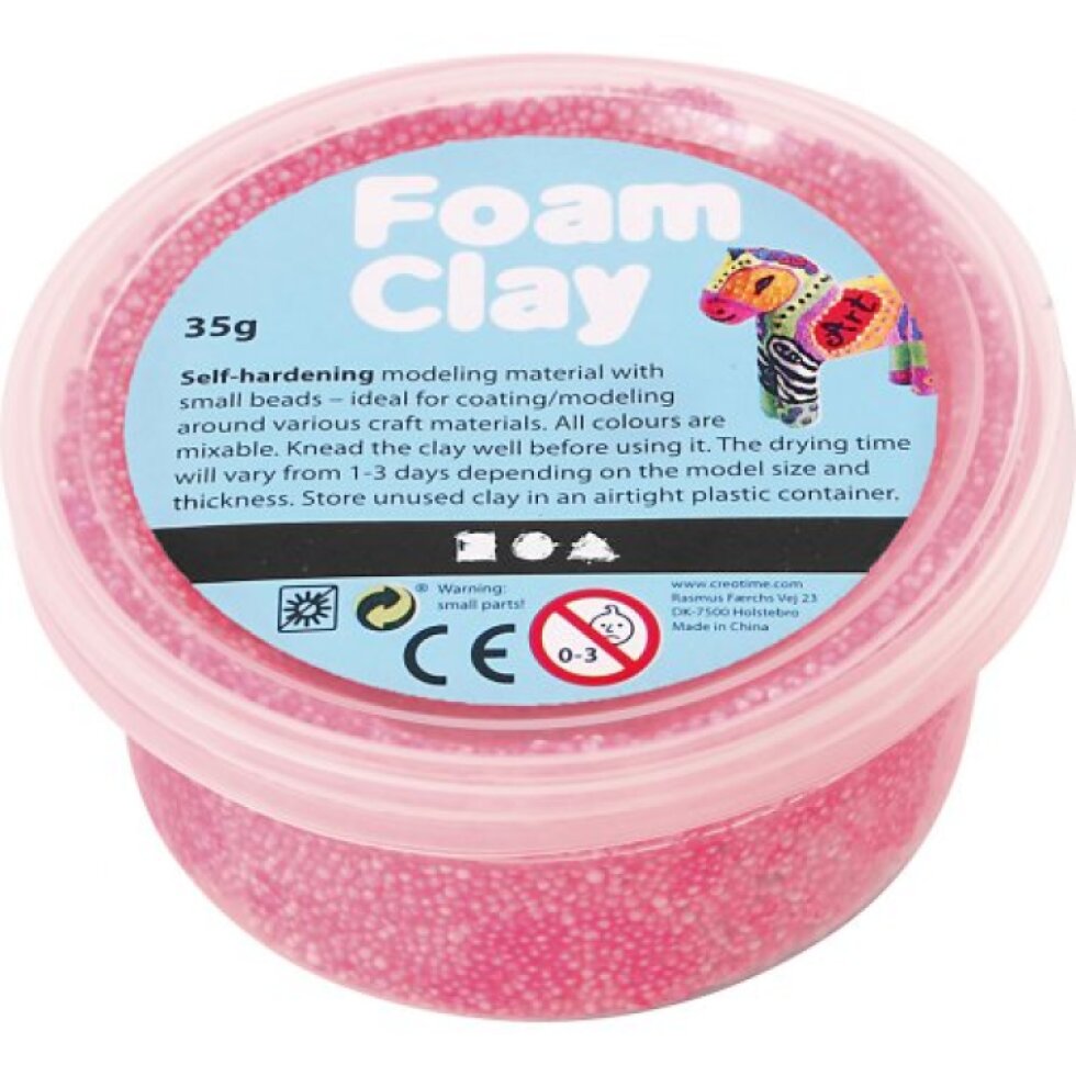 Samotvrdnoucí modelovací pěnová kuličková hmota Foam Clay 35g NEON RŮŽOVÁ