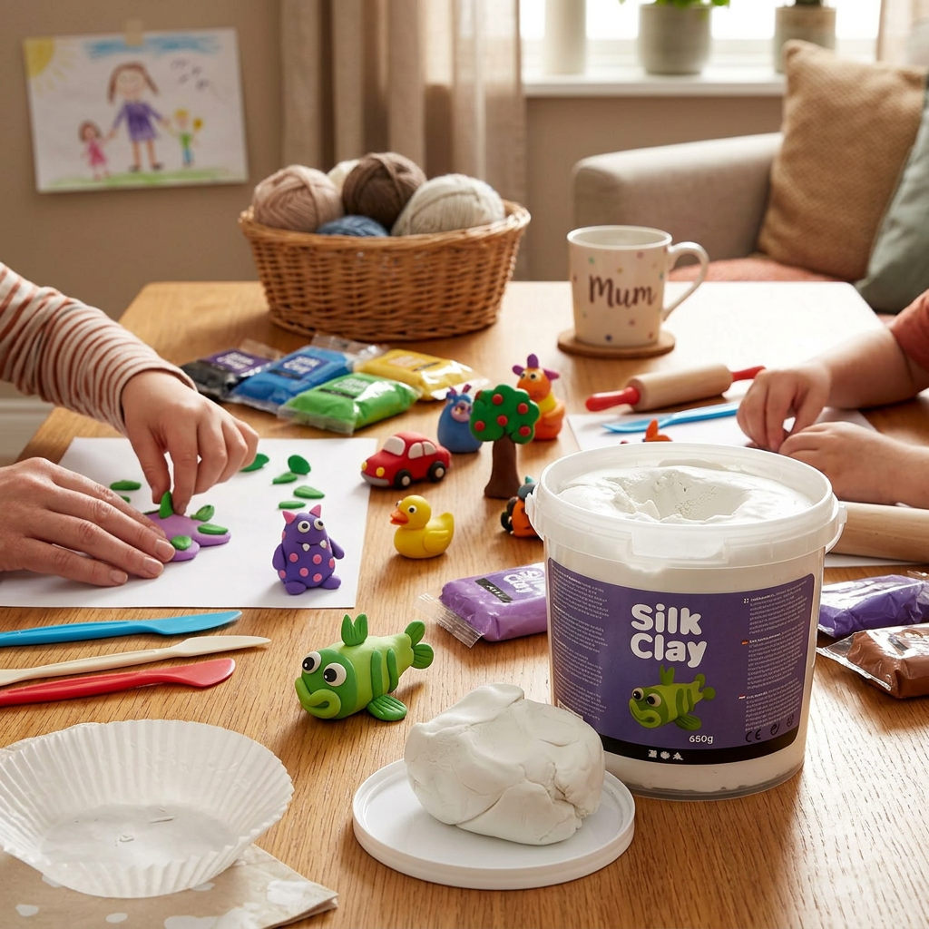 Samotvrdnoucí modelovací lehká hmota Silk Clay BÍLÁ 650 g