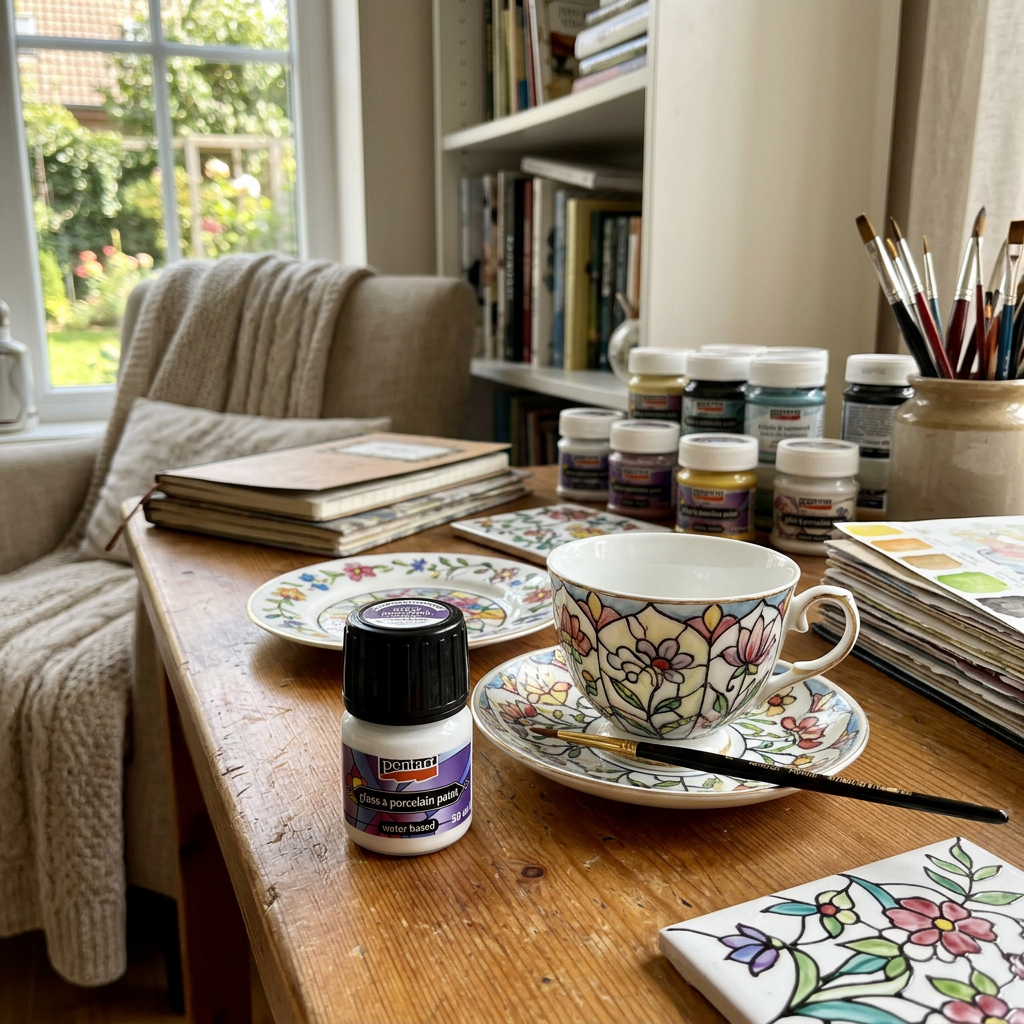 Barva na sklo a porcelán PENTART 30 ml BÍLÁ