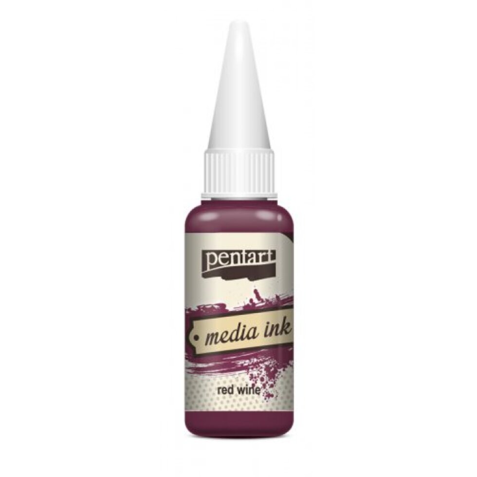 Alkoholový inkoust MEDIA INK PENTART 20 ml VÍNOVÁ ČERVENÁ
